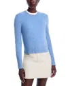 Guest In Residence Cashmere Shrunken Crewneck Sweater In Blue