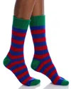 Guest In Residence Cashmere Soft Socks In Red/cobalt/rainforest