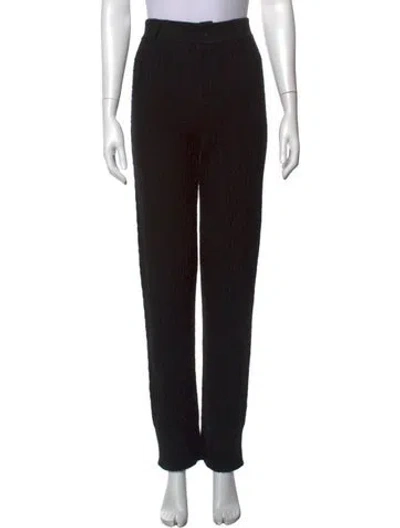 Pre-owned Guest In Residence Cashmere Straight Leg Pants In Black