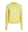 Guest In Residence Collegiate Stripe Polo Cashmere Sweater