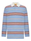 Guest In Residence Women Cashmere Striped Polo Shirt In Blue
