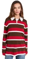 Guest In Residence Cashmere Long-sleeve Striped Rugby Top In Multicolour
