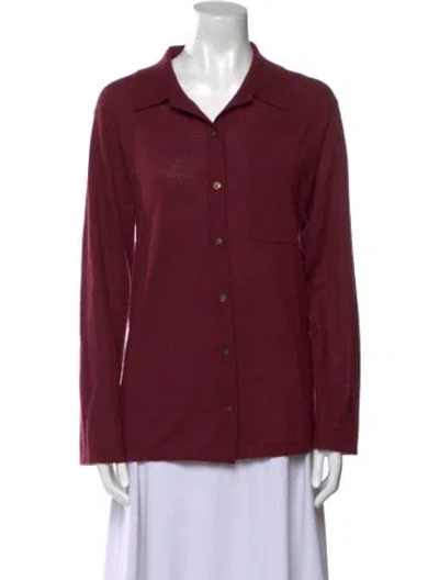Pre-owned Guest In Residence Cashmere Sweater In Burgundy