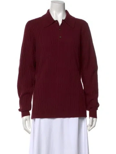 Pre-owned Guest In Residence Cashmere Sweater In Burgundy