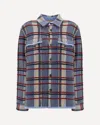 Guest In Residence Plaid Work Shirt Heather Blue Combo In Blue