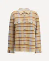 Guest In Residence Plaid Work Shirt And Blouse Yellow In Multi