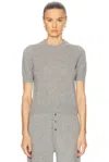 Guest In Residence Cashmere Sweater Tee In Heather Grey
