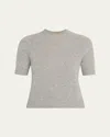Guest In Residence Cashmere Sweater Tee In Cream