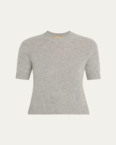 Guest In Residence Cashmere Sweater Tee In Cream