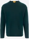 Guest In Residence Cashmere Sweater With Turn-up Cuffs In Green