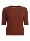 Guest In Residence Cashmere T-shirt In Brown
