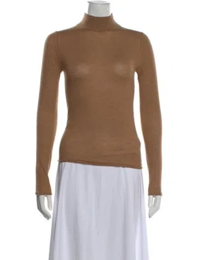 Pre-owned Guest In Residence Cashmere Turtleneck Sweater In Brown