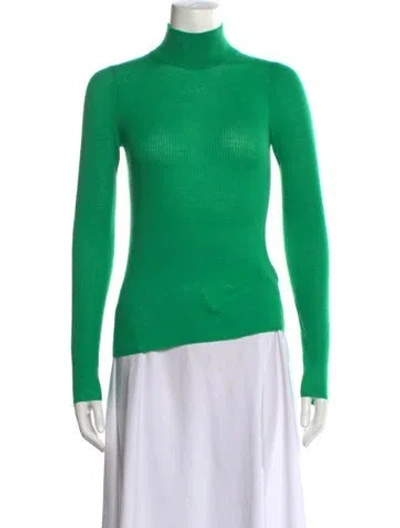 Pre-owned Guest In Residence Cashmere Turtleneck Sweater In Green