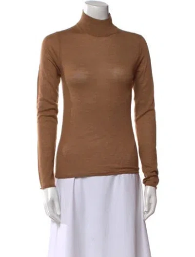 Pre-owned Guest In Residence Cashmere Turtleneck Top In Neutral