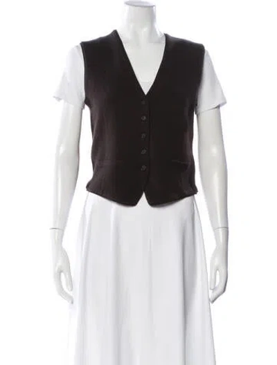 Pre-owned Guest In Residence Cashmere Vest In Brown