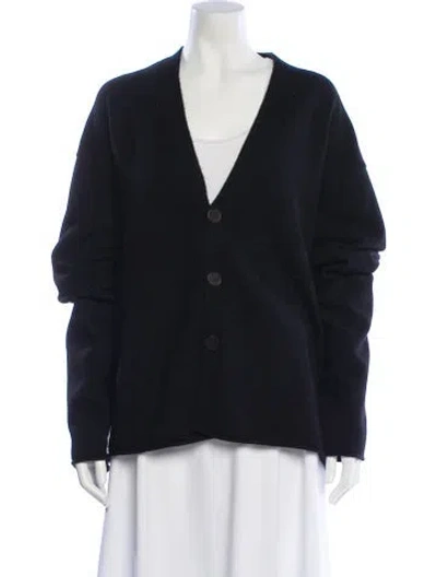 Pre-owned Guest In Residence Cashmere V-neck Sweater In Black