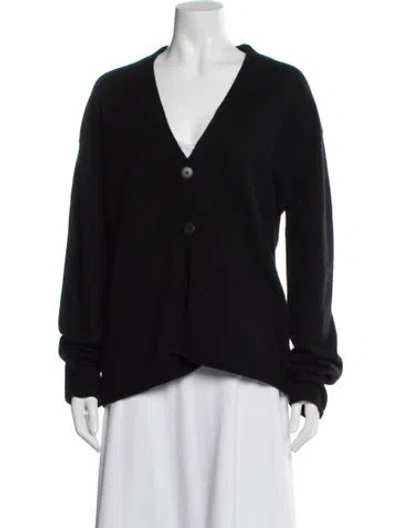 Pre-owned Guest In Residence Cashmere V-neck Sweater In Black