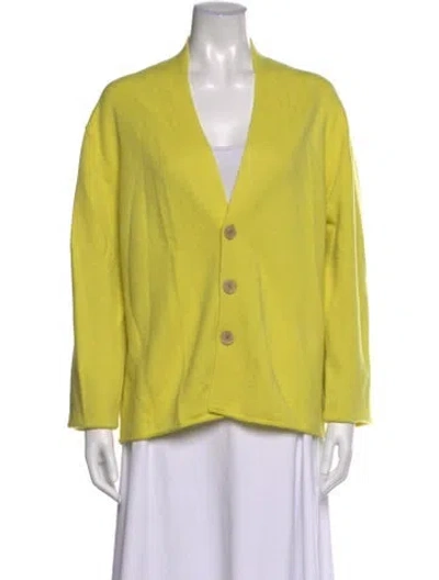 Pre-owned Guest In Residence Cashmere V-neck Sweater In Multi