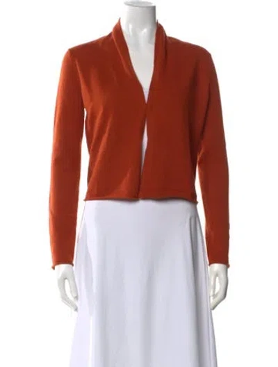 Pre-owned Guest In Residence Cashmere V-neck Sweater In Orange