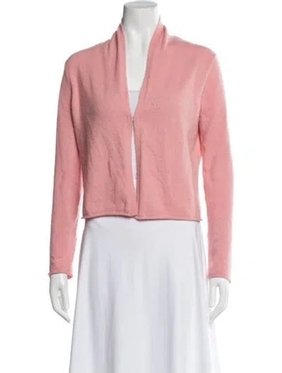 Pre-owned Guest In Residence Cashmere V-neck Sweater In Pink