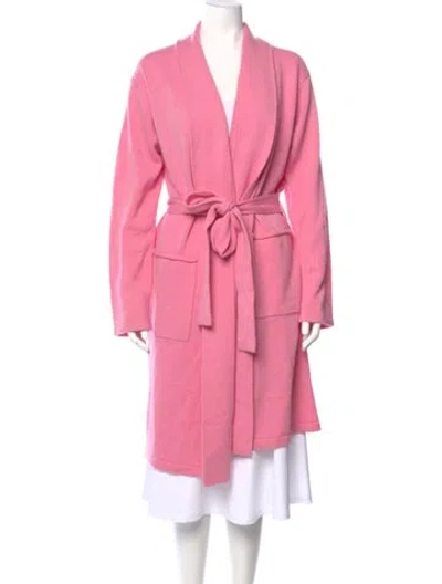 Pre-owned Guest In Residence Cashmere V-neck Sweater W/ Tags In Pink