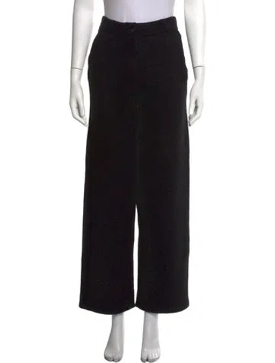 Pre-owned Guest In Residence Cashmere Wide Leg Pants In Black