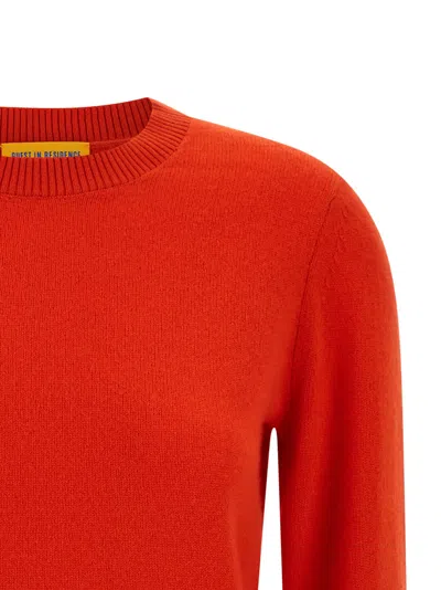 Guest In Residence Knitted Cashmere Sweater In Red