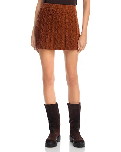 Guest In Residence Cashmere Wool Cable Mini Skirt In Transparent