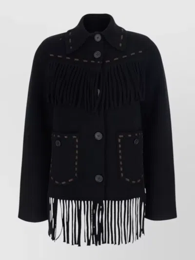 Guest In Residence Cashmere Wool Single Breasted Coat In Black