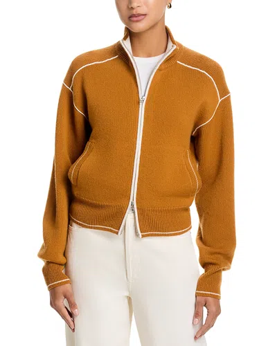 Guest In Residence Cashmere Zippered Sweater In Brown