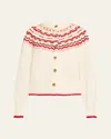 Guest In Residence Chalet Cashmere-blend Cardigan In Cream Combo
