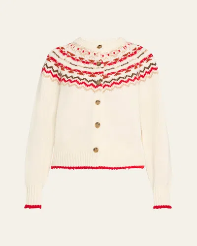 Guest In Residence Chalet Cashmere-blend Cardigan In Cream Combo