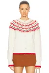 Guest In Residence Chalet Cashmere Cardigan In Cream Combo