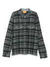 Guest In Residence Plaid Cashmere Work Shirt Black Combo In Gray