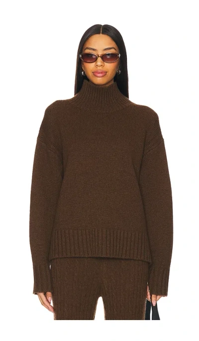 Guest In Residence Cozy Cashmere Turtleneck Sweater In Chestnut
