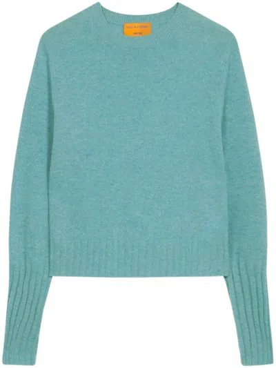GUEST IN RESIDENCE CLASSIC CREW NECK SWEATER IN SOLID PINK COTTON