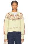 Guest In Residence Cloud Chalet Fair Isle Wool And Cashmere-blend Cardigan In Yellow