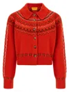 Guest In Residence Cloud Chalet Cardigan In Red
