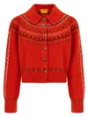 Guest In Residence Cloud Chalet Cardigan In Red