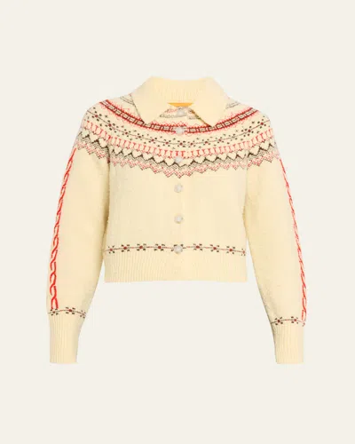 GUEST IN RESIDENCE CLOUD CHALET FAIR ISLE RAGLAN CARDIGAN