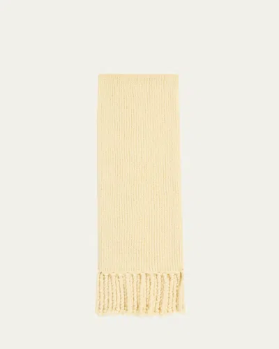 Guest In Residence Cloud Fringe Scarf In Neutral