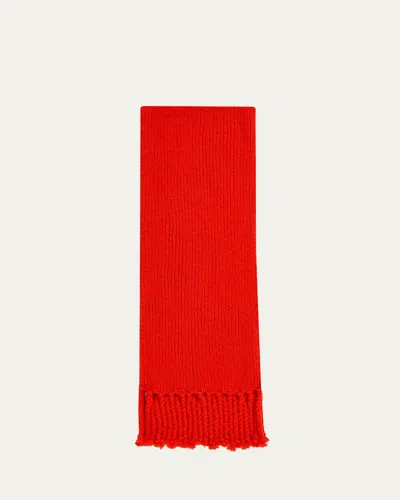 Guest In Residence Cloud Fringe Scarf In Red