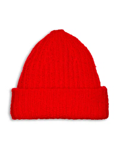 Guest In Residence Cloud Ribbed Beanie In Red