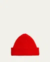 Guest In Residence Cloud Wool Ribbed Beanie In Red