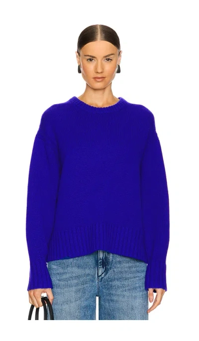Guest In Residence Cozy Crew Sweater In Cobalt