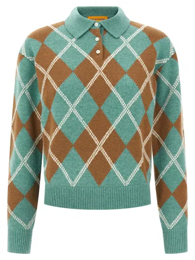 GUEST IN RESIDENCE GUEST IN RESIDENCE 'COLLEGIATE ARGYLE' POLO SHIRT