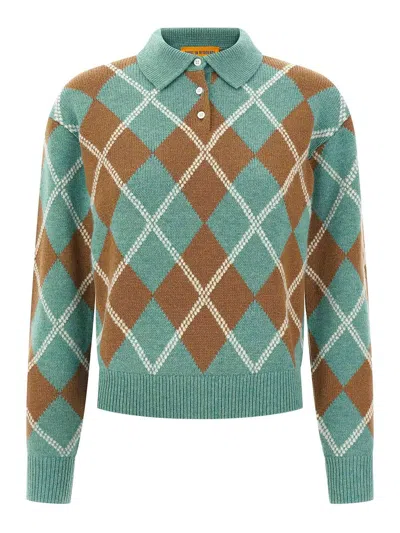 GUEST IN RESIDENCE COLLEGIATE ARGYLE POLO SHIRT