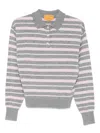 Guest In Residence Collegiate Stripe Polo In Multi