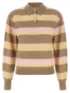 Guest In Residence Collegiate Stripe Polo Multicolor