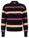Guest In Residence Collegiate Stripe Polo Multicolor In Black